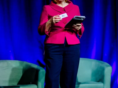 Image Captioned: Summing up at the Future of Work leadership conference