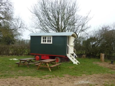 Image Captioned: Shepherd Huts proposal in Wiltshire