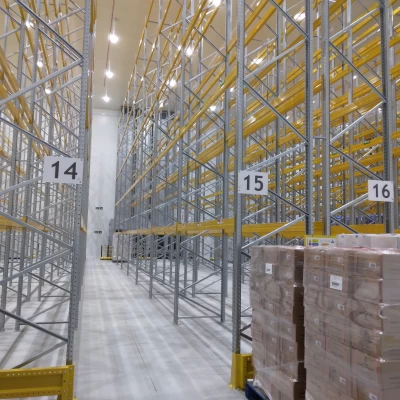 Rows of racking.