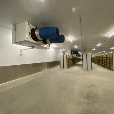 Photo of freezer coldstore evaporators.