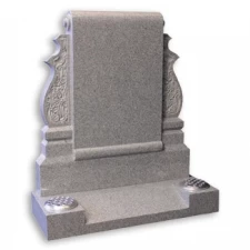 Raised scroll with a deep carved design