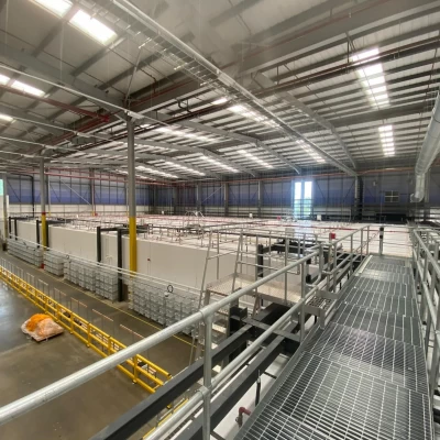 Photo of raised coldstore gantry walkway.