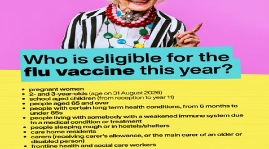 Flu vaccination programme rolls out to all those eligible