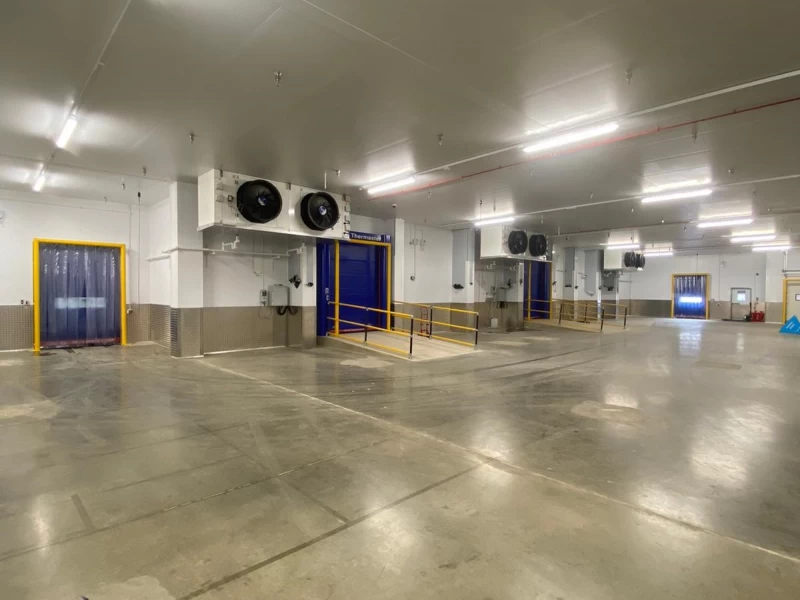 Photo of coldstore evaporators and frozen floors