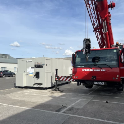 Crane in action
