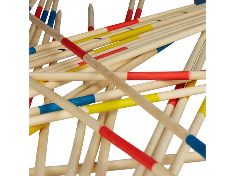 Jeu Mikado STC France - Version Vintage En Bois Marron - Années 70/80