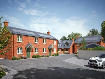 Image Captioned: Residential redevelopment of garage site