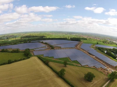 Image Captioned: 20 MW solar farm on agricultural land
