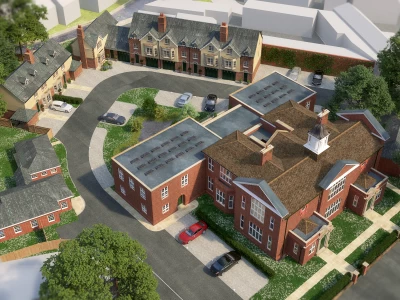 Image Captioned: Conversion of former school and new build development