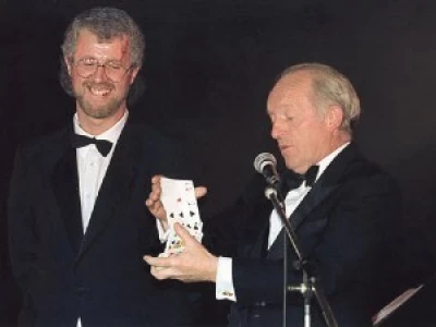 Image Captioned: John with the late Paul Daniels