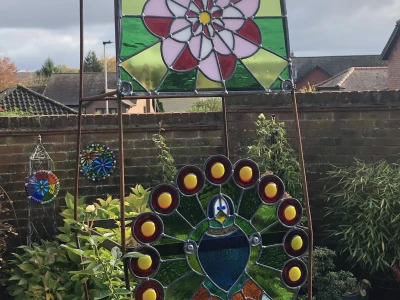 Image Captioned: Created to hold stained glass projects