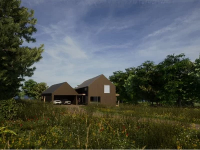 Image Captioned: Rural exception house allowed in place of run down barn