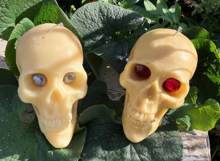 Photo of Single Large Skull Candle