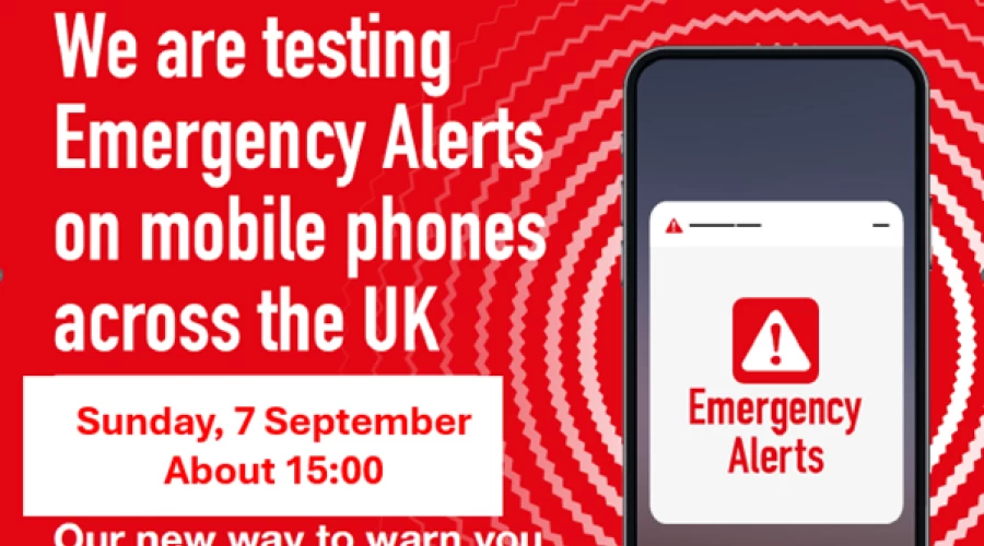 Emergency Alerts - National test on Sunday, 7th September 2025