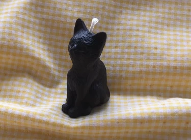 Photo of Single Black Cat Candle